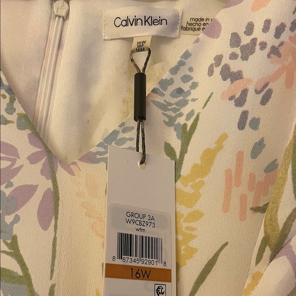 NWT Calvin Klein Floral Sleeveless Dress - Picture 4 of 12